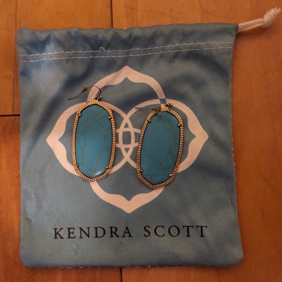 Kendra Scott - Turquoise Magnesite Elle Drop Dangle Earrings - Picture 2 of 3
